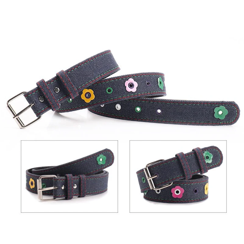 Women's Y2k Belt With Plaid Denim Jeans Decoration Dopamine Belt Accessories For American Hot Girl