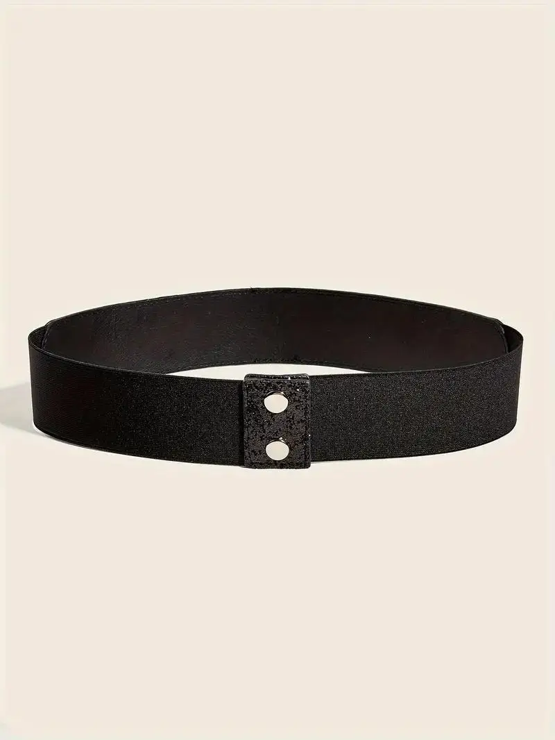 Sequin Elastic Glitter Belt Women's Corset Wide Waist Belt Metal Buckle Waistband Decorative Corset Strap Party Dress Accessorie