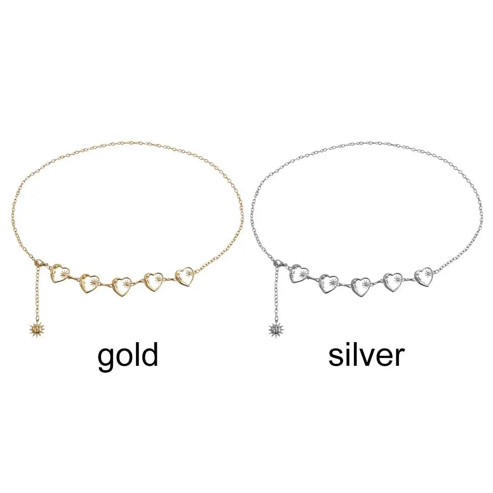 Fashion Sun Waistband for Women Girl Punk Hip Hop Waist Chain Vintage Metal Waist Chain for Dress Ladies Body Chain Belt Jewelry