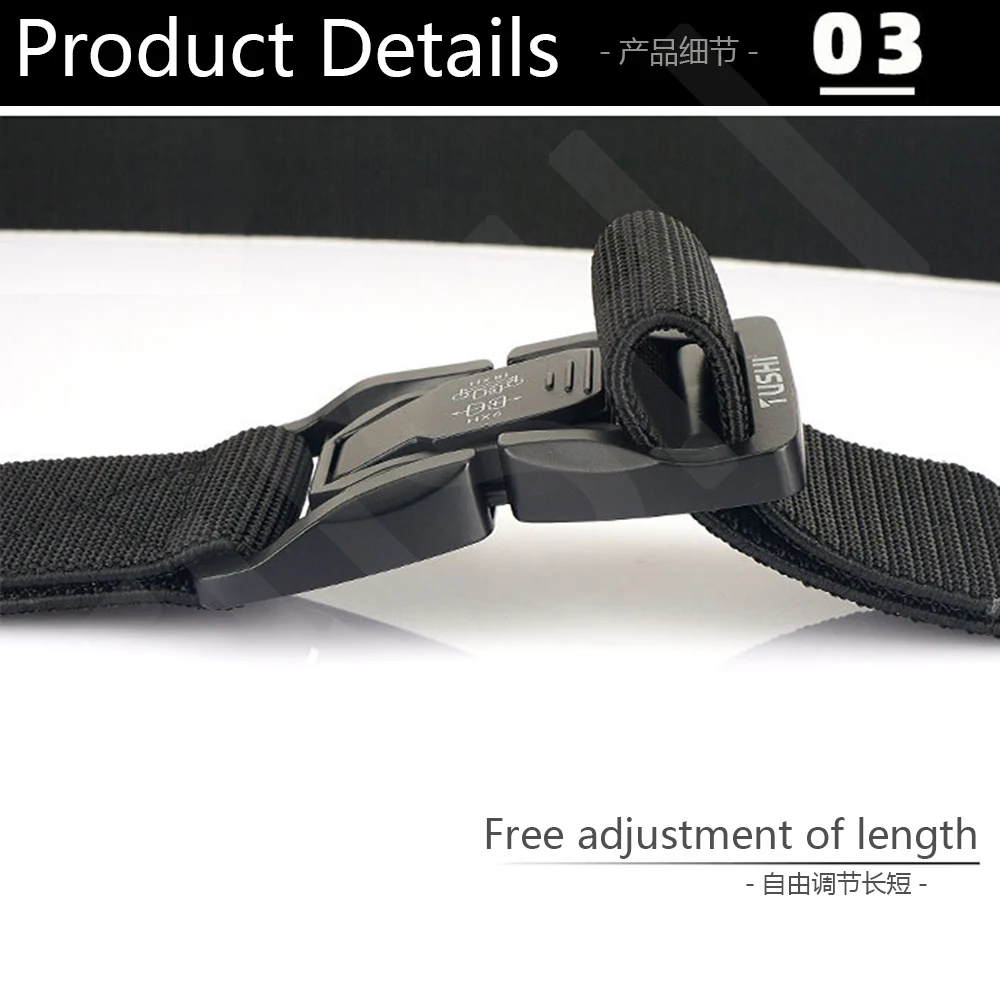 TUSHI Men's Tactical Belt Army Outdoor Hunting Tactical Military Canvas Multi Function Combat Survival High Quality Marine Corps