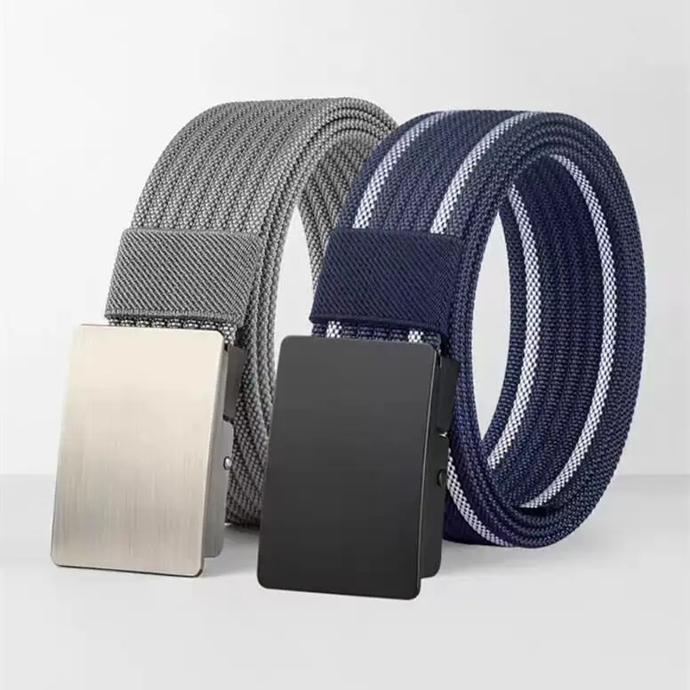 Fashion Canvas Men Belts Adjustable Metal Buckle Belt for Men Casual Waist Strap Man Accessories