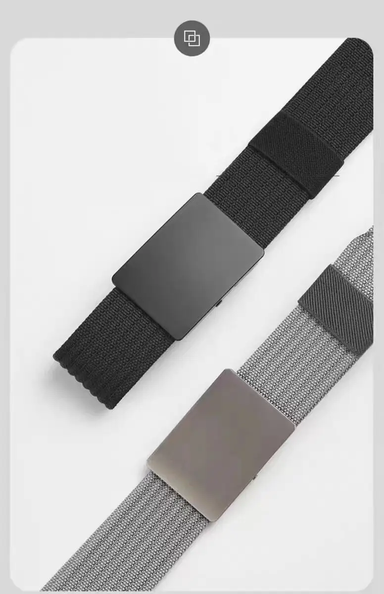 Fashion Canvas Men Belts Adjustable Metal Buckle Belt for Men Casual Waist Strap Man Accessories