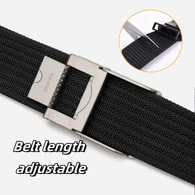 Fashion Canvas Men Belts Adjustable Metal Buckle Belt for Men Casual Waist Strap Man Accessories