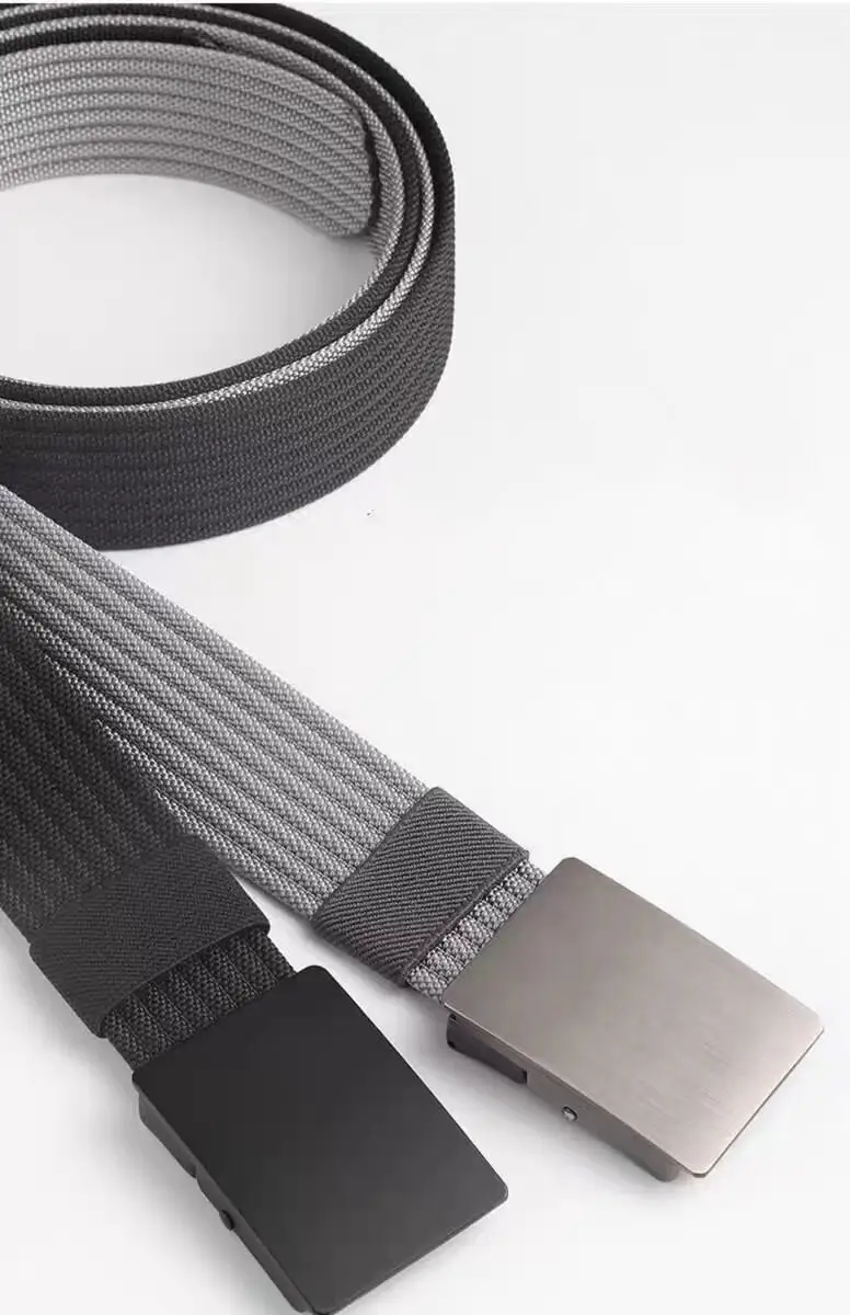 Fashion Canvas Men Belts Adjustable Metal Buckle Belt for Men Casual Waist Strap Man Accessories