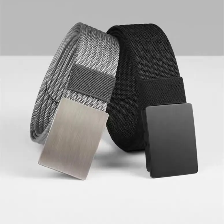 Fashion Canvas Men Belts Adjustable Metal Buckle Belt for Men Casual Waist Strap Man Accessories