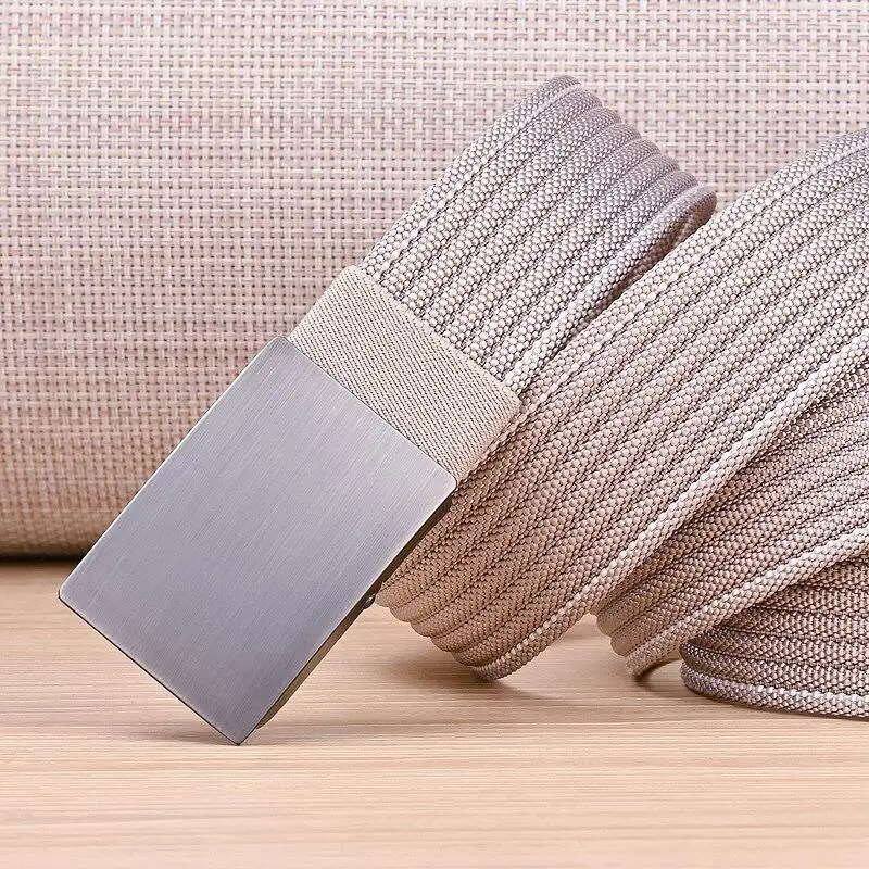 Fashion Canvas Men Belts Adjustable Metal Buckle Belt for Men Casual Waist Strap Man Accessories
