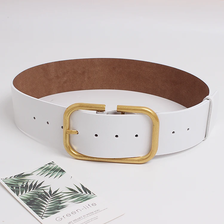 2025 Women's Genuine Leather Retro Copper Pin Buckle Wide Waist Seal Dress Decoration Corset Belts for Women Ladies Waist Belt