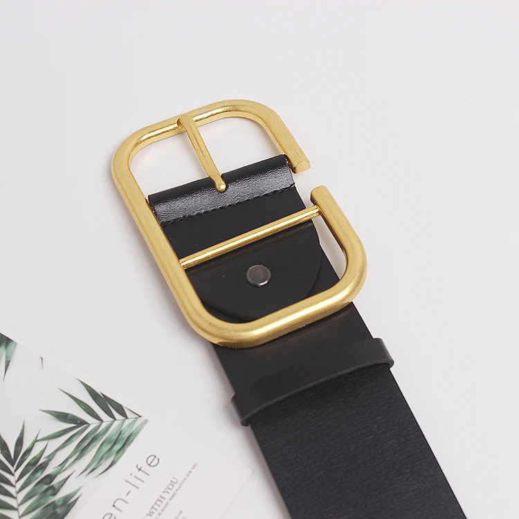 2025 Women's Genuine Leather Retro Copper Pin Buckle Wide Waist Seal Dress Decoration Corset Belts for Women Ladies Waist Belt