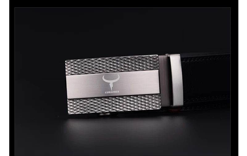 COWATHER 100% cow genuine leather belts for men 2021 top quality automatic alloy buckle male strap casual design original brand