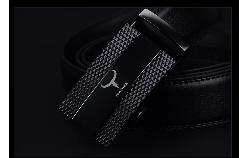 COWATHER 100% cow genuine leather belts for men 2021 top quality automatic alloy buckle male strap casual design original brand