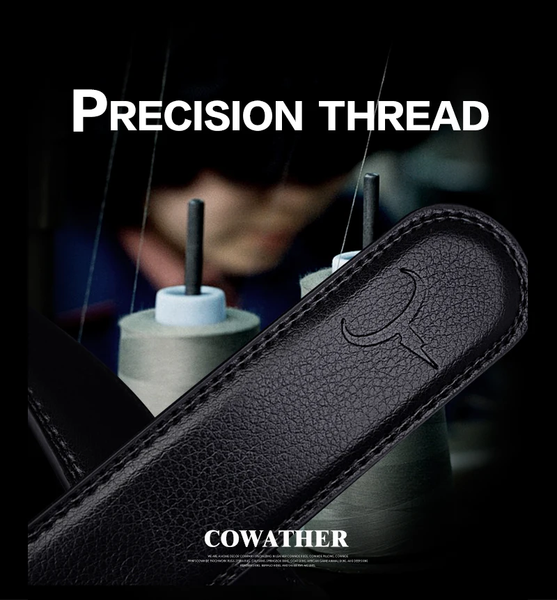 COWATHER 100% cow genuine leather belts for men 2021 top quality automatic alloy buckle male strap casual design original brand