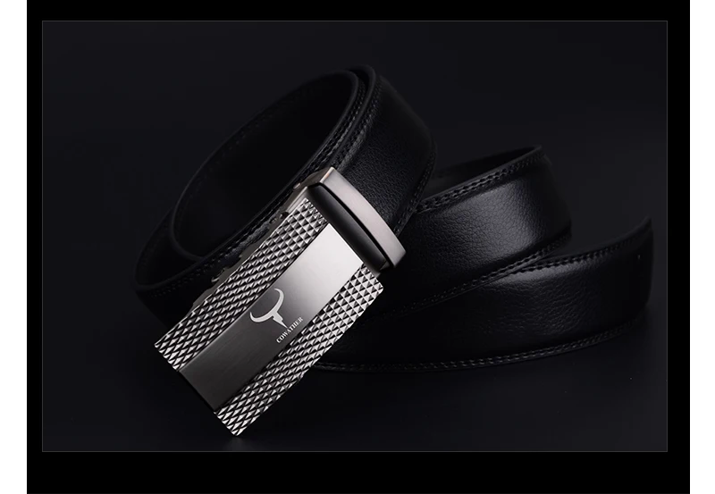 COWATHER 100% cow genuine leather belts for men 2021 top quality automatic alloy buckle male strap casual design original brand