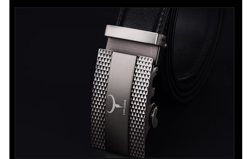 COWATHER 100% cow genuine leather belts for men 2021 top quality automatic alloy buckle male strap casual design original brand