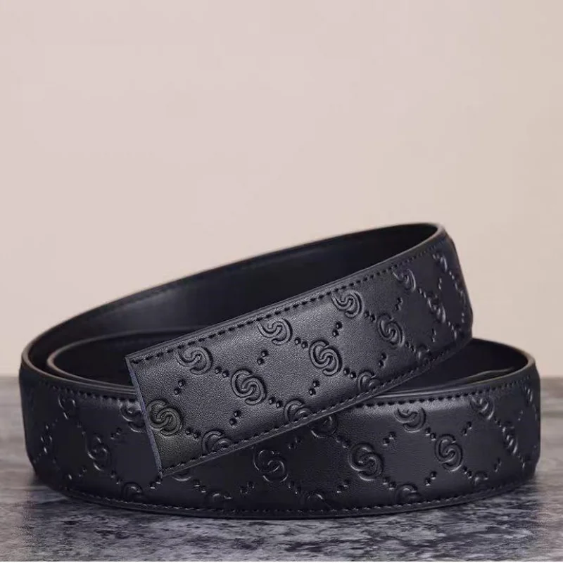 Men belt Genuine Leather Belt GG Cowskin Belts Without Buckle Real Genuine Leather Belt Body Men Cowboy Leather Belt No Buckle