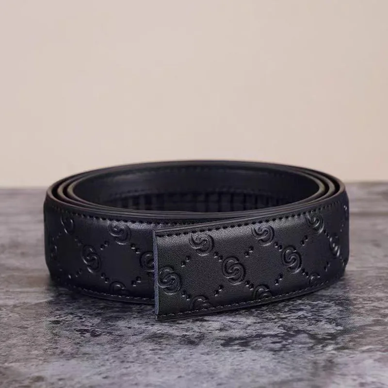Men belt Genuine Leather Belt GG Cowskin Belts Without Buckle Real Genuine Leather Belt Body Men Cowboy Leather Belt No Buckle