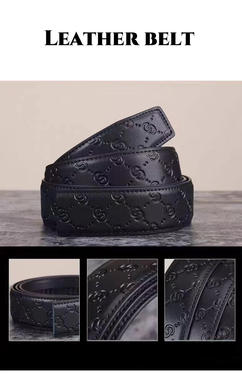 Men belt Genuine Leather Belt GG Cowskin Belts Without Buckle Real Genuine Leather Belt Body Men Cowboy Leather Belt No Buckle
