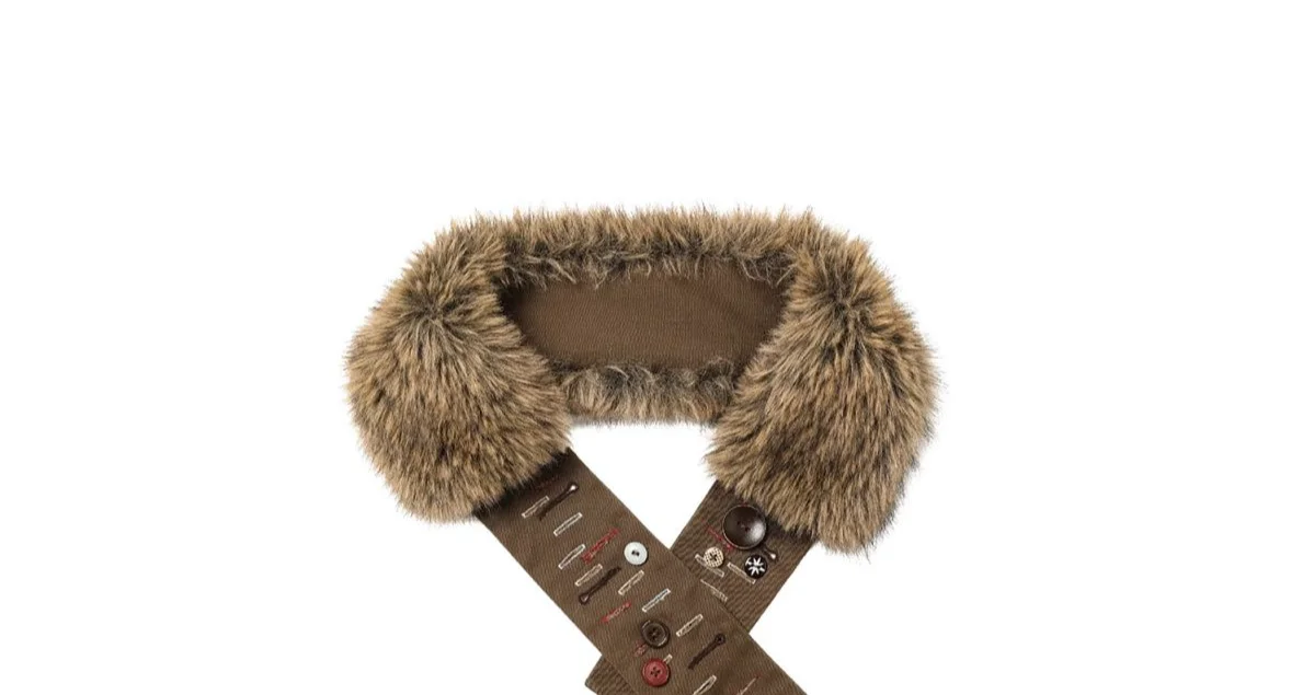 Vintage Brown Fur Belt Y2K Hook Furry Fur Belt Cowgirl Gothic Punk Sexy Belts Hip Hop Waistband Jeans Pants Decor