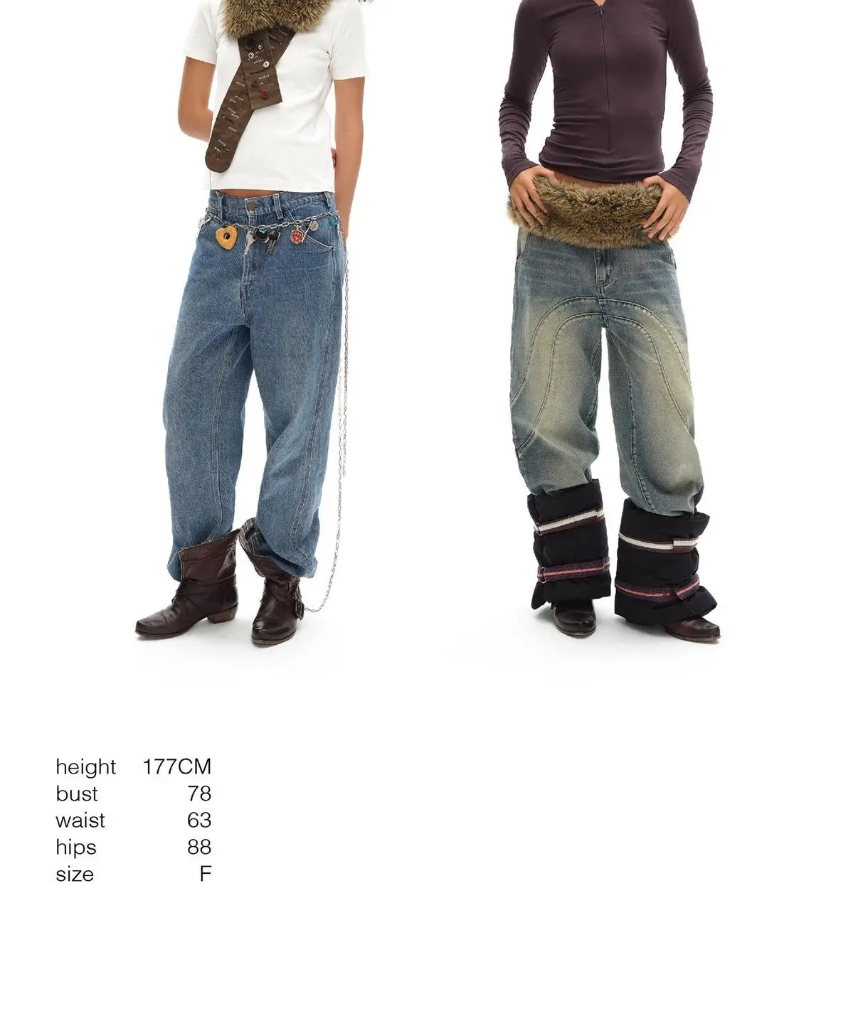 Vintage Brown Fur Belt Y2K Hook Furry Fur Belt Cowgirl Gothic Punk Sexy Belts Hip Hop Waistband Jeans Pants Decor