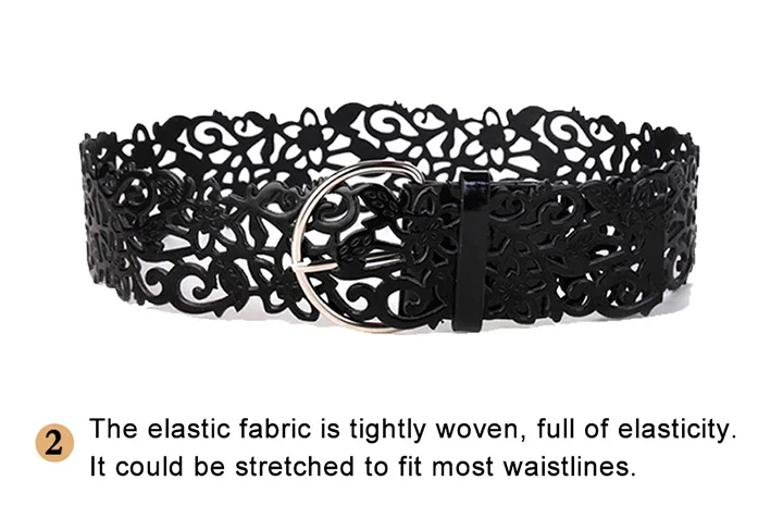 Maikun Hollow Retro Belts for Women All-match Decorative Women Belt Fashion Ladies Dress Belts Metal Pin Buckle
