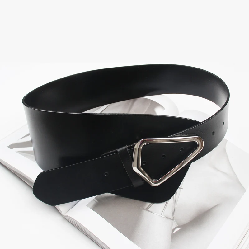 Irregular Spring Suit Shirt Women Waist Belt Real Leather Waistband WIde Cinch Strap Cowhide Cowskin Waistband Corsset Belt 2021