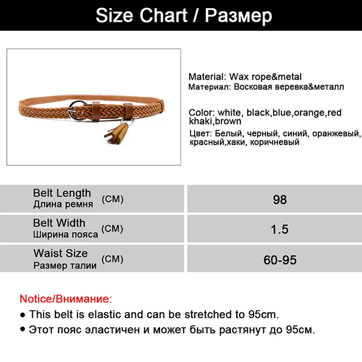 Maikun Thin Belts for Women High Quality PU Leather Lady Belt Exquisite Braided Tassel Female Belt for Dress Jeans
