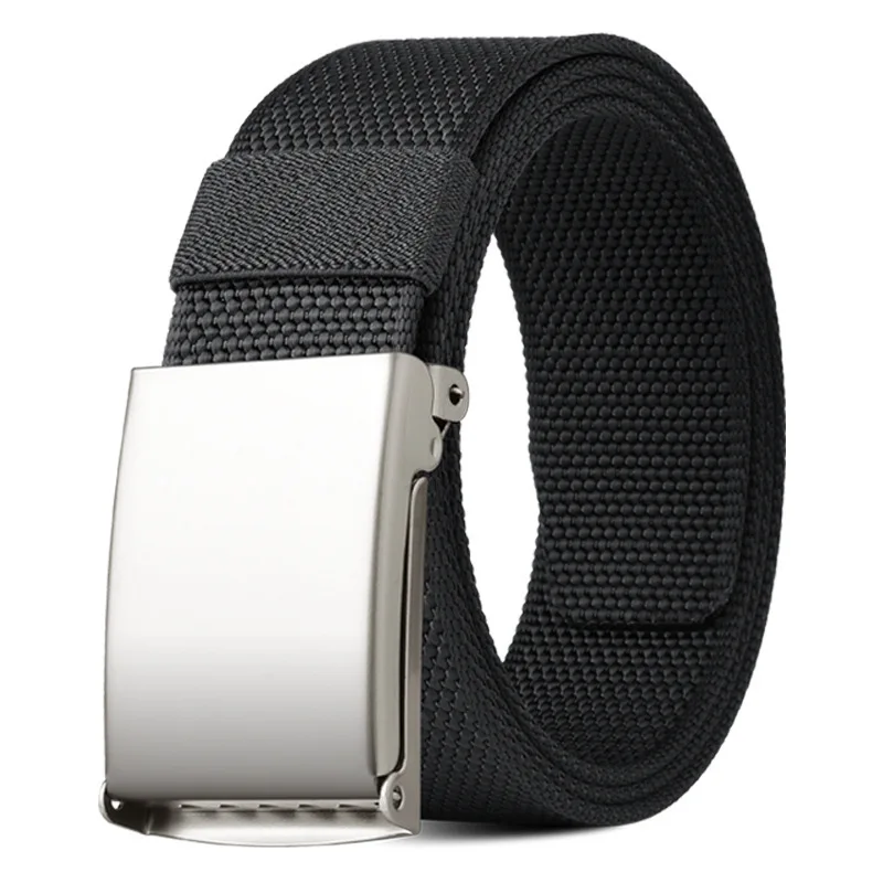 Men Female Belts Military Nylon Adjustable Belt Men Outdoor Travel Tactical Waist Belt with Plastic Buckle for Pants