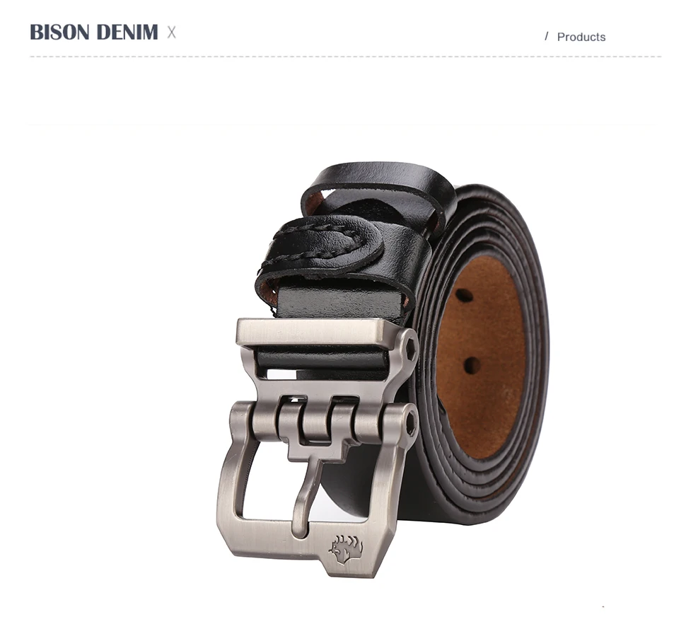 Men Belt for Men Cowskin Genuine Leather Personality Men Belt Buckle Quality Male Brown Strap Vintage Jeans N71223