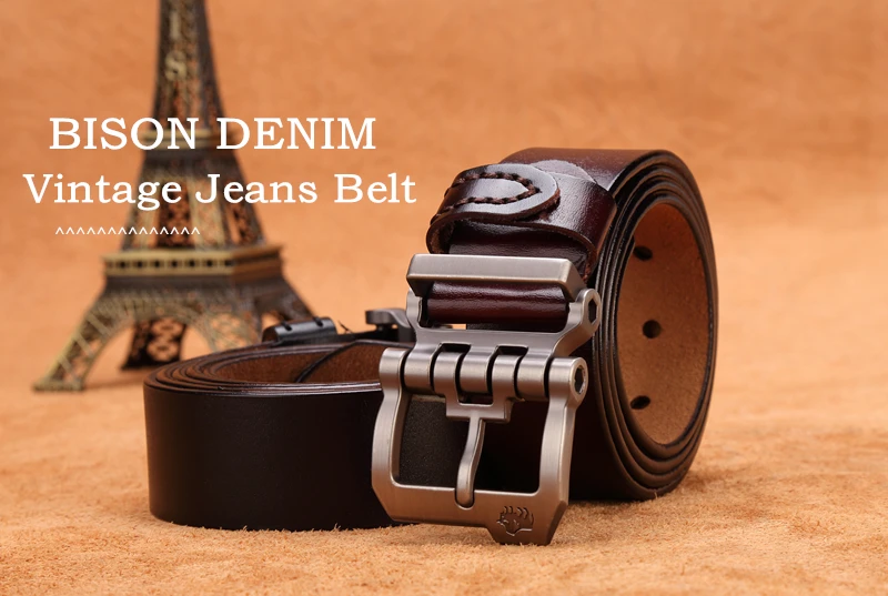 Men Belt for Men Cowskin Genuine Leather Personality Men Belt Buckle Quality Male Brown Strap Vintage Jeans N71223