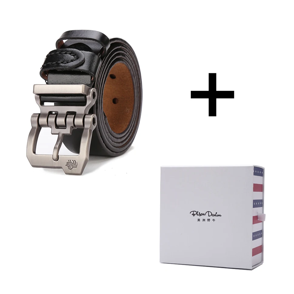 Men Belt for Men Cowskin Genuine Leather Personality Men Belt Buckle Quality Male Brown Strap Vintage Jeans N71223