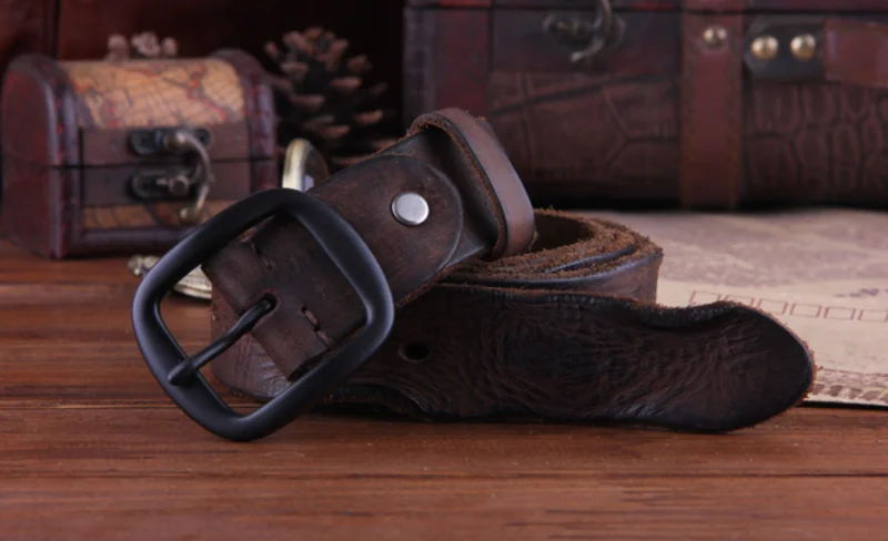 1Pc Deepeel 3.8*110-125cm Fashion Men's Cowhide Belt Genuine Leather Waistband Pin Buckle Girdle Male Pant Jeans Designer Belts