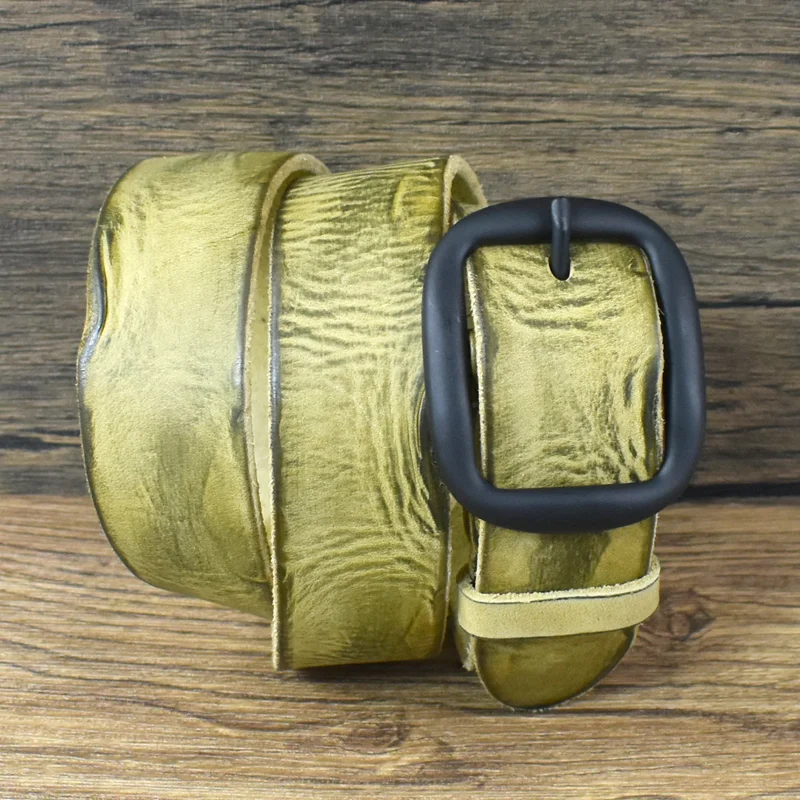 1Pc Deepeel 3.8*110-125cm Fashion Men's Cowhide Belt Genuine Leather Waistband Pin Buckle Girdle Male Pant Jeans Designer Belts