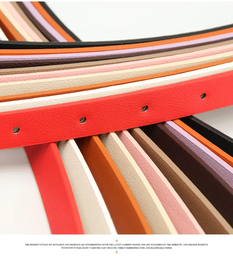 1.4x105cm Retro Pin Buckle Thin Belt for Women Girls Simple PU Leather Waistband Ladies Jeans Dress Accessories