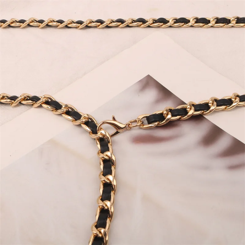 Women Metal Waist Chain Belt Long Thin Tassel Ball Heart Adjustable Waistband For Female Lady Dress Coat Decoration Strap Girdle