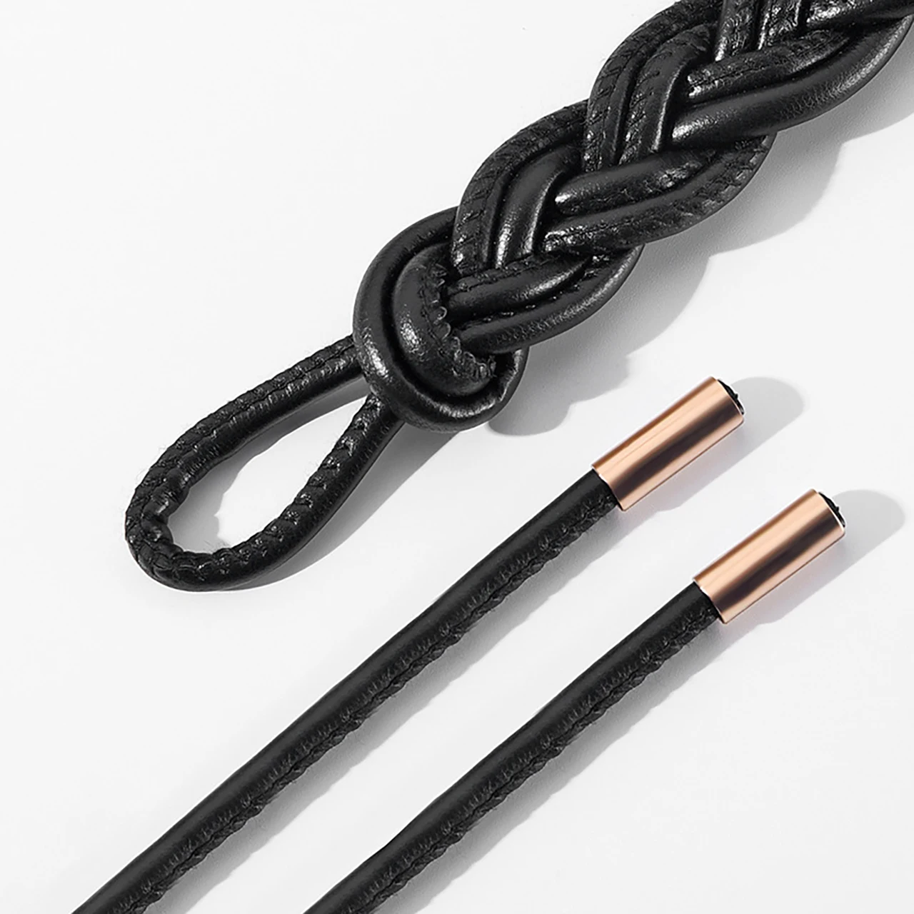 Women Knotted Long Belt Fashion Braided Leather Rope Thin Belt Female Dress Coat Decorative String Waistband