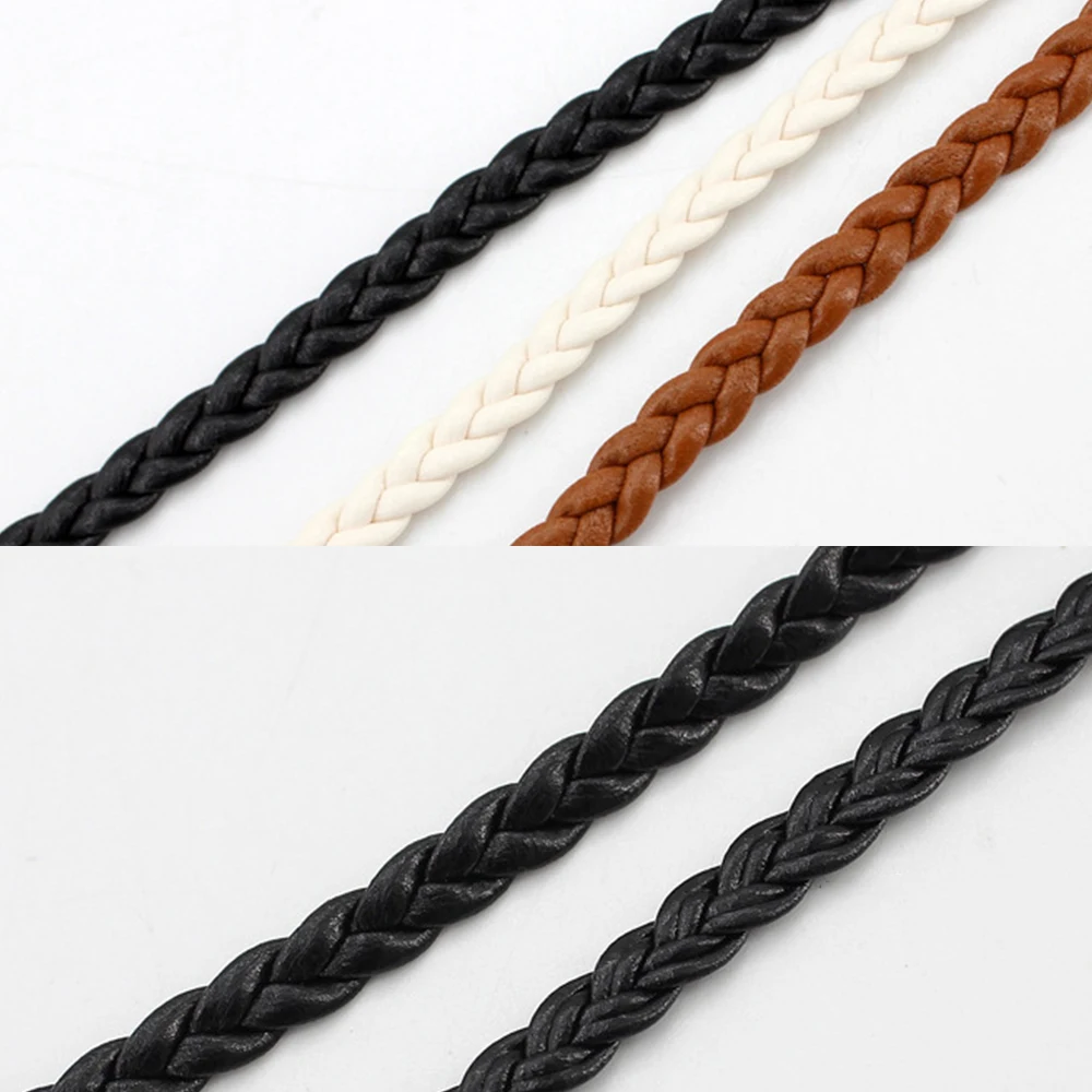 Women Long rope Waist Chain Belt Braided PU Leather Long Tassel Decoration Dress Waist Rope Knotted Skinny String Waistband