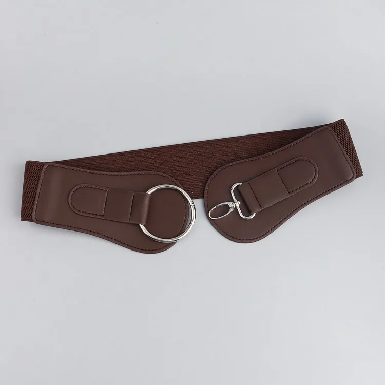 Luxury Ladies Wide Belt Elastic Vintage Buckle Leather Wide Fashion Wild Pin Buckle Women's Belt Waist Seal Belt