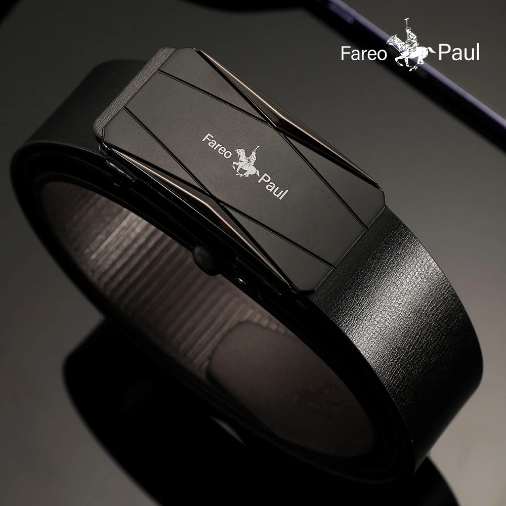 Fashionable men's High-Quality leather Belt with Automatic Buckle, Suitable for Young and Middle-Aged Gentlemen