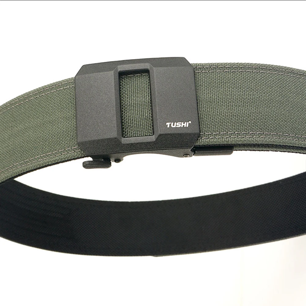 1.5" Tactical Belt Metal Buckle Adjustable Sturdy Ratchet Nylon Belts IPSC USPSA IDPA Belt Rigid Heavy Duty Gea