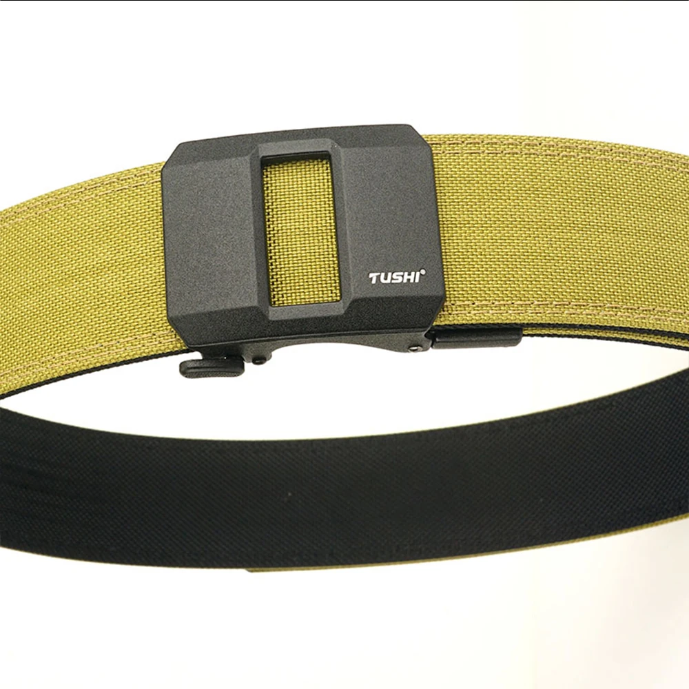 1.5" Tactical Belt Metal Buckle Adjustable Sturdy Ratchet Nylon Belts IPSC USPSA IDPA Belt Rigid Heavy Duty Gea