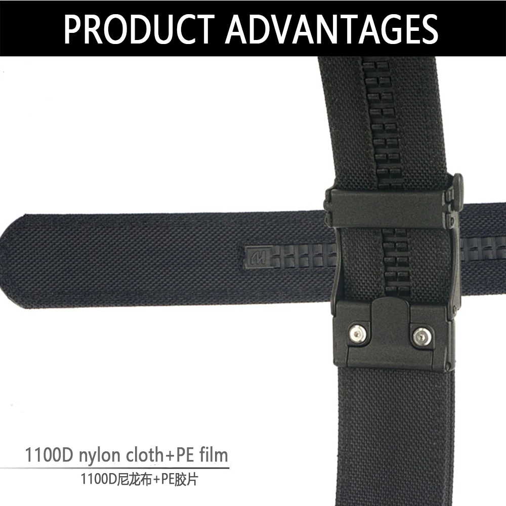 1.5" Tactical Belt Metal Buckle Adjustable Sturdy Ratchet Nylon Belts IPSC USPSA IDPA Belt Rigid Heavy Duty Gea