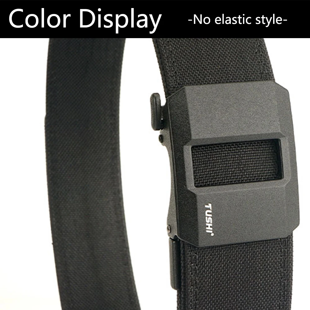 1.5" Tactical Belt Metal Buckle Adjustable Sturdy Ratchet Nylon Belts IPSC USPSA IDPA Belt Rigid Heavy Duty Gea