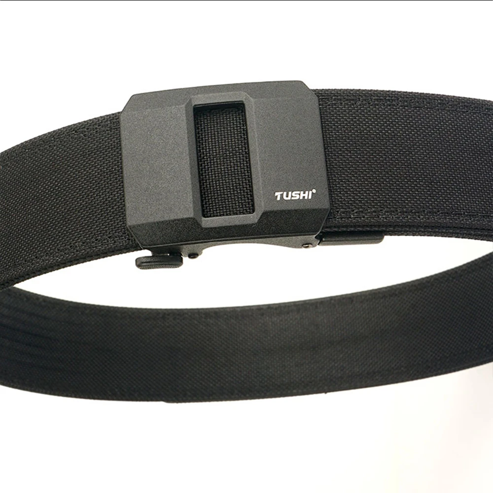 1.5" Tactical Belt Metal Buckle Adjustable Sturdy Ratchet Nylon Belts IPSC USPSA IDPA Belt Rigid Heavy Duty Gea