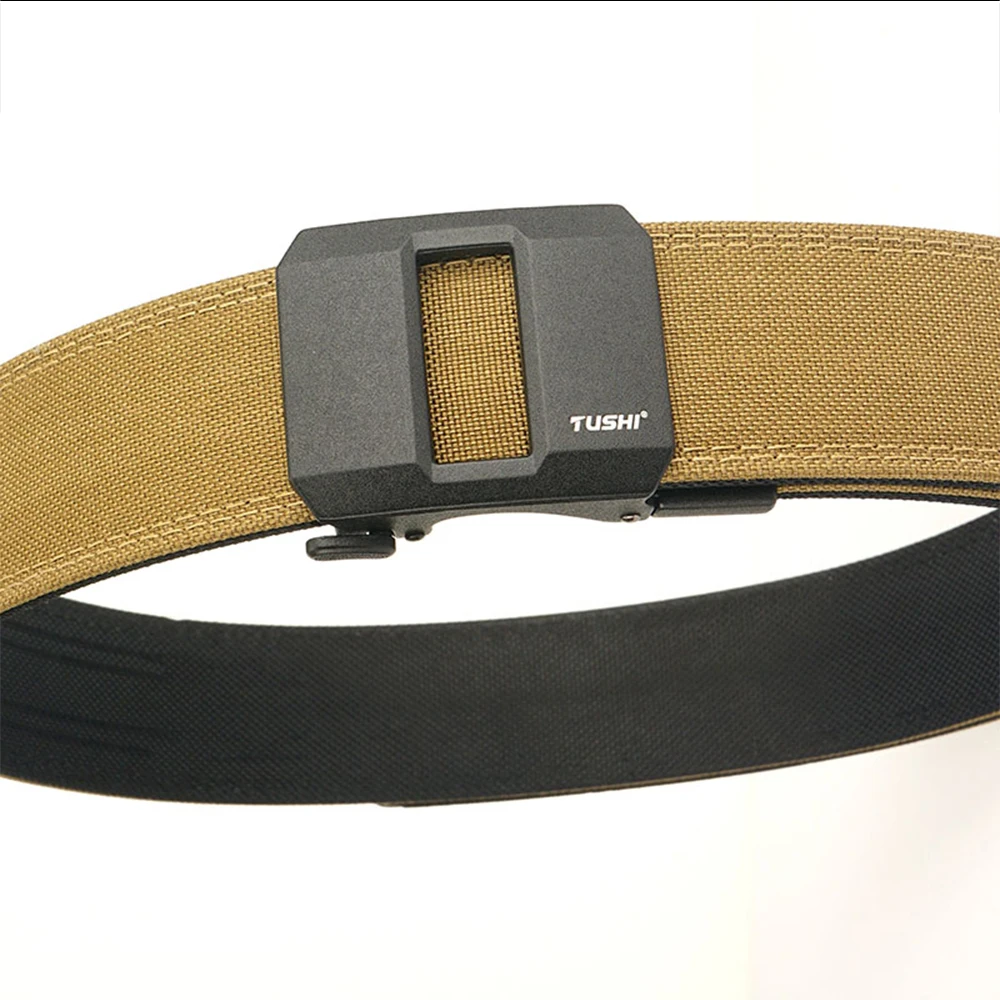 1.5" Tactical Belt Metal Buckle Adjustable Sturdy Ratchet Nylon Belts IPSC USPSA IDPA Belt Rigid Heavy Duty Gea
