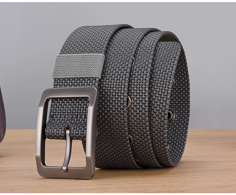 DINISITON Men's Nylon Belt Alloy Needle Buckle Belt Military Training Supplies Casual Style Outdoor Sports Belt