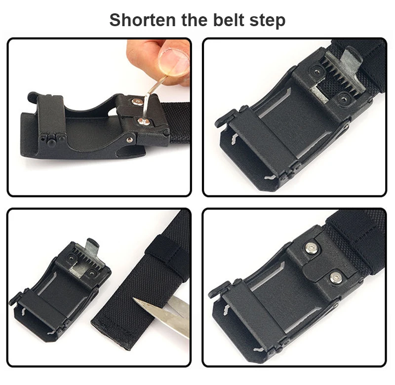 KOLBER New Tactical Belt for Men and Women Metal Automatic Buckle Black Military Army Gun Belt Thick Nylon IPSC Waistband Girdle