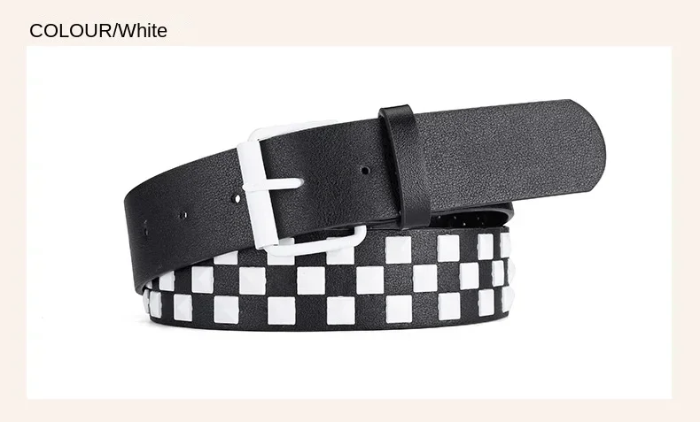 Width 3.8cm Hip-hop Punk Women's Belt Fashion Trend All-match Jeans Accessories Girdle Music Festival Y2k Girl Pu Waistband