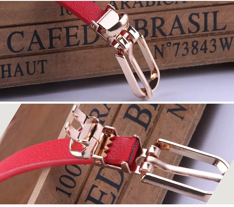 Fashion PU Leather Women Belts Black Blue White Pink Red Thin Skinny Pin Buckle Waistband Dress Jeans Decoration Belts