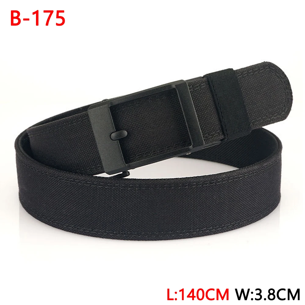 TUSHI 140CM Mens Military Tactical Belt Tight Sturdy Nylon Heavy Duty Hard Belt for Male Outdoor Casual Belt Automatic Waistband