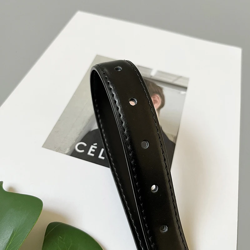 High Quality Real Leather Jeans Belts For Women Simple Design Metal Buckle  Waist Belts Cowskin Men Unisex Casual Strap Ceinture