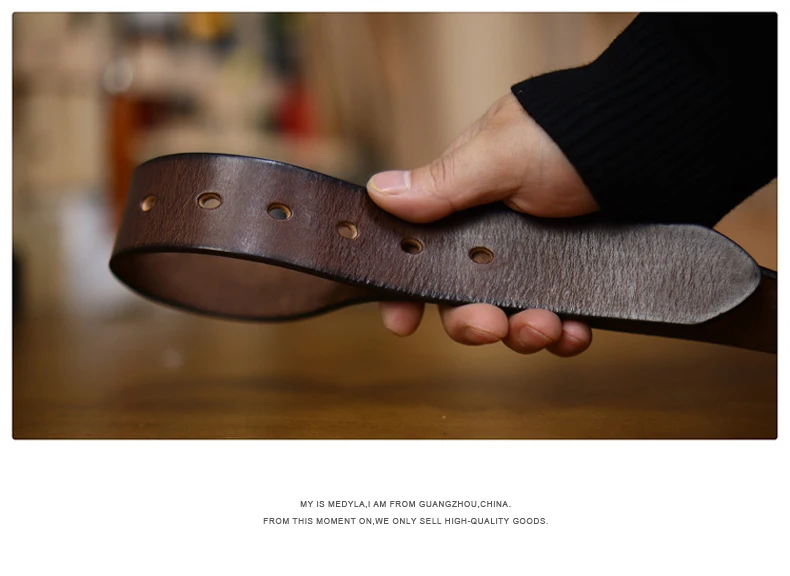 MEDYLA Men's Belt Top Leather Casual High Quality Belt Vintage Design Pin Buckle Genuine Leather Belts For Men Gift Box